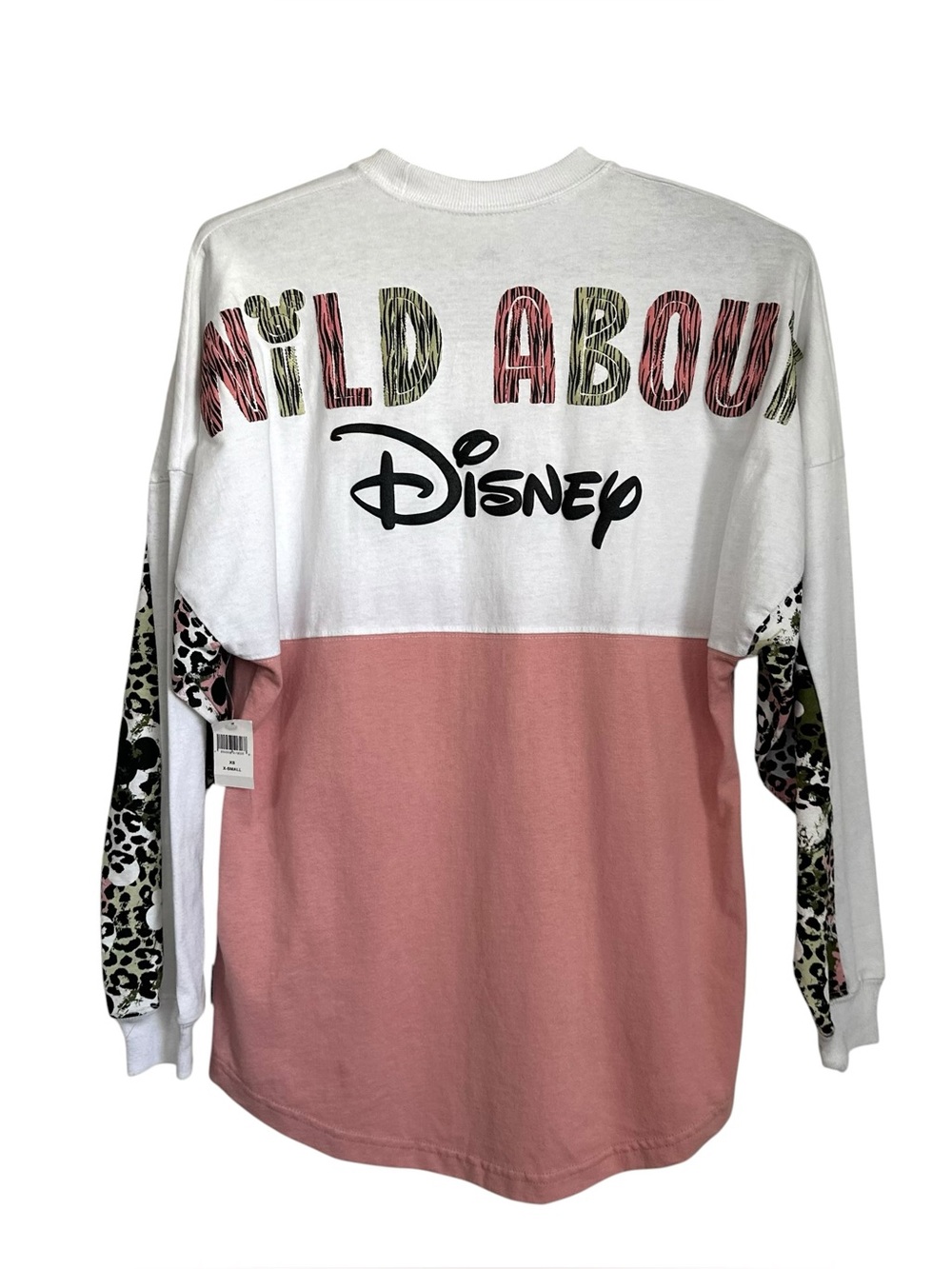 Disney Parks Womens Animal Kingdom Wild About Disney Spirit Jersey XS Pink NEW